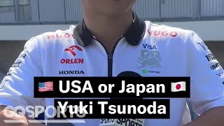 F1s Yuki Tsunoda Plays USA or Japan [upl. by Lleznov]