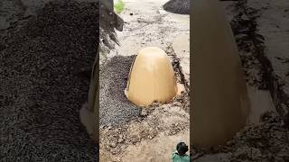 satisfying backhoe excavator excavating excavation stone marble backfilling construction [upl. by Johns]