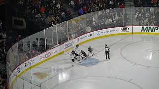 PWHL Montreals Laura Stacey awarded penalty shot Ottawa goalie Emerance Maschmeyer shaken up 127 [upl. by Atwekk325]