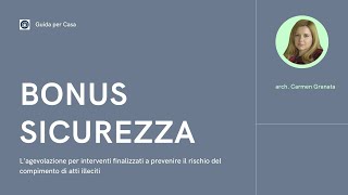 Bonus sicurezza 2024 [upl. by Ernaldus]