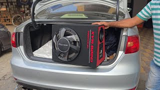 Pioneer TSWX300A 350w rms active subwoofer unboxing and installation in VW Jetta Watch in 8K [upl. by Anehs]