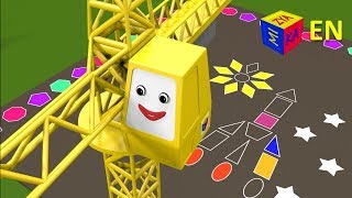 Shapes for kids preschoolers and grade 1 Learn about 2D Shapes with ChooChoo Train  part 2 [upl. by Hippel179]