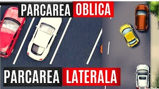 Parcarea laterală cu spatele întrun loc fix între 2 mașini și parcarea oblică pe stângadreapta Ep7 [upl. by Nnayllehs]