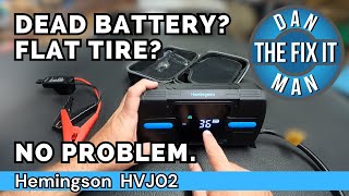 New Hemingson HVJ02 Portable Jump Starter and 160 psi Air Compressor Emergency Light and Power Bank [upl. by Yenalem698]