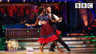 AJ Odudu and Kai Widdrington Foxtrot to Tears Dry On Their Own by Amy Winehouse ✨ BBC Strictly 2021 [upl. by Chastity]