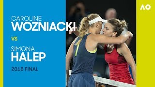 Caroline Wozniacki v Simona Halep  Australian Open 2018 Final  AO Classics [upl. by Attelrahs]