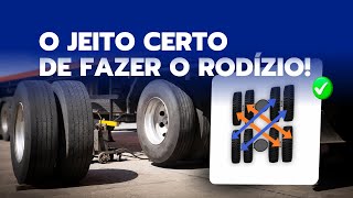 Como fazer RODÍZIO DE PNEUS de caminhão [upl. by Ziul]