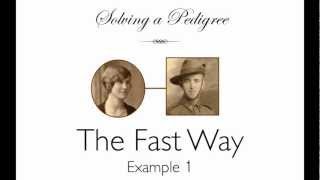 Solving a Pedigree  the Fast Way example 1 [upl. by Amling]