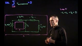 Finding Voltage using Kirchhoffs Voltage Law example problem [upl. by Ritchie]