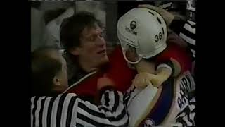 Jeremy Roenick vs Matthew Barnaby [upl. by Aicilf]