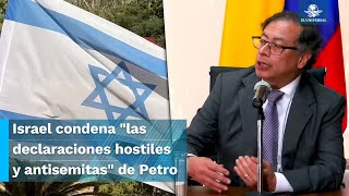 Amenaza Gustavo Petro presidente de Colombia con romper relaciones con Israel [upl. by Steward]