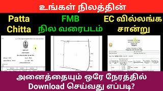 Download patta chitta FMB EC villangam certificate  Gen Infopedia [upl. by Nassi136]