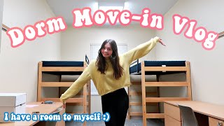 College Dorm Move In Vlog  Freshman Year [upl. by Vokay]