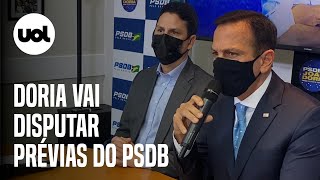 Doria oficializa participação em prévias do PSDB à Presidência da República [upl. by Nelle]