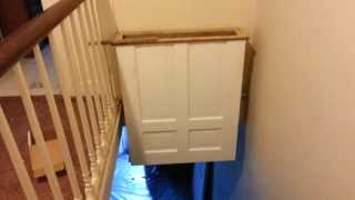 Home built stairway laundry chute howto [upl. by Esinwahs]