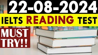 IELTS Reading Test 2024 with Answers  22082024 [upl. by Annaehs]