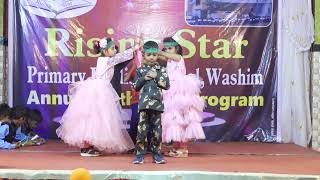 labbaika ya aqsa  performance by little kids shoollife education RisingStarEnglishSchoolWashim [upl. by Nellda]