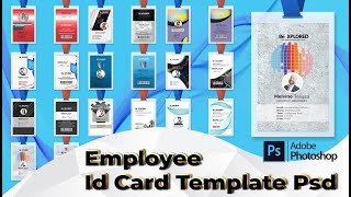 Employee id card template psd free  Identity Card Design Free PSD [upl. by Wohlen]