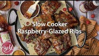 Slow Cooker RaspberryGlazed Ribs Recipe [upl. by Odrautse]