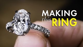 Platinum Diamond Ring  How They Are Made by Hand [upl. by Annohsat]