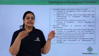 Class 12th – Significance of Management Principles  Business Studies  Tutorials Point [upl. by Dilisio]