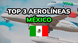 🥇 3 Mejores AEROLÍNEAS de MÉXICO 2024 [upl. by Haramat]