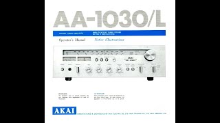 AKAI AA1030L VINTAGE STEREO HIFI RECEIVER USER OWNER INSTRUCTION OPERATION MANUAL [upl. by Hubey]