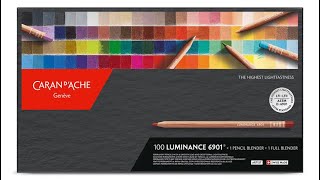 CARAN DACHE LUMINANCE 100 SET  Swatching carandache [upl. by Anitac]