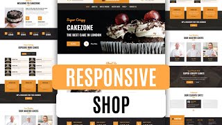 Responsive Cake Shop Website Design With HTML CSS And JS [upl. by Enrika]