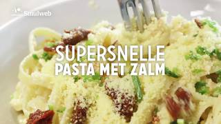 014 Pasta met gerookte zalm met zongedroogde tomaat [upl. by Ahsyek]