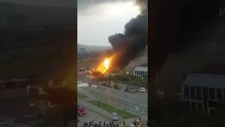 Explosion at a gas station in Grozny [upl. by Suivat]