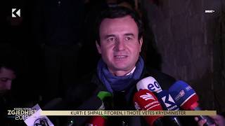 Albin Kurti e shpall fitoren i thotë vetes Kryeministër  07102019  Klan Kosova [upl. by Zacks]