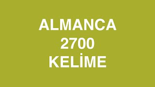 Almanca 2700 Kelime [upl. by Conley]