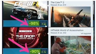 steam games today 2 biggest games 98 90discount dont miss it [upl. by Nylsaj]