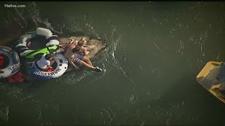 4 people rescued on Chattahoochee River [upl. by Ynamad]