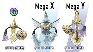 Drawing Every Mega XY Pokémon Evolutions  Aegislash Aromatisse Slurpuff Malamar [upl. by Airamasor787]