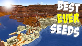 Best Minecraft Seeds  Mineraft 120 Desert Villages in a Mesa Biome [upl. by Erkan]