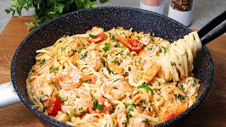 Ich habe noch nie so lecker gegessen Pasta mit Garnelen in einer cremigen Sauce [upl. by Viquelia]