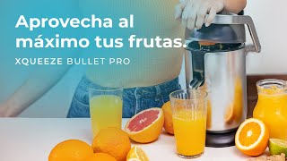 Exprimidor eléctrico de brazo Xqueeze Bullet Pro con 600W un filtro de plástico y un cono [upl. by Forcier680]