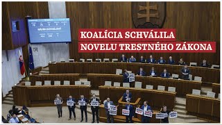 Koalícia 78 hlasmi schválila novelu Trestného zákona [upl. by Froemming195]