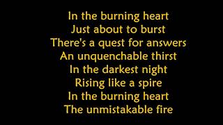 Survivor  Burning heart LYRICS Ohnonie HQ ROCKY SOUNDTRACK [upl. by Abernathy465]