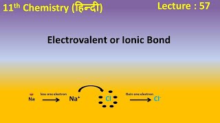 Electrovalent or Ionic Bond Hindi  Class 11  11th Chemistry [upl. by Hahnert109]