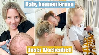 ER IST DA 👶🏼😭 Geschwister Reaktion  Wochenbett Tagebuch  Isabeau [upl. by Nerad]