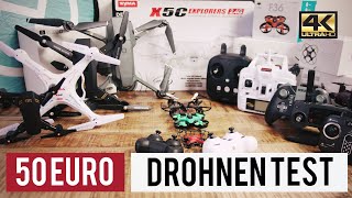 TOP 5 BESTE DROHNEN UNTER 50 EURO ► Der Billig Drohnen Test [upl. by Lotsirk]