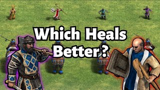 Monk Healing Comparison  AoE II DE [upl. by Driskill]