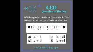 GED QOD Distance Between Points on a Number Line 10 Exp  4 [upl. by Daukas636]