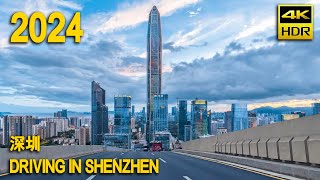 Driving around downtown Shenzhen This is a city from the future  4K HDR [upl. by Aznarepse]