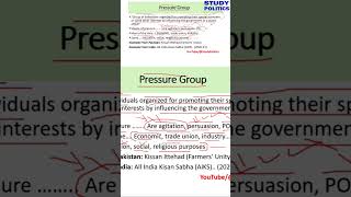 Pressure Group politicalorganization currentaffairs upsc gk youtubeshorts studypolitics [upl. by Moriah]