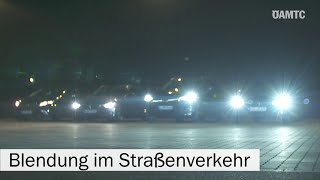 ÖAMTCUntersuchung Blendung im Straßenverkehr  ÖAMTC [upl. by Akenn]