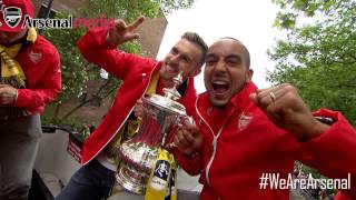 FA Cup parade Arsenal on the bus [upl. by Kreegar]